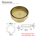Shower Heads & Screens: Brushed Gold 100mm In Diamater Tile Insert Floor Drain Shower Grate 75mm Outlet