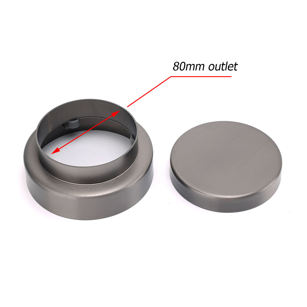 Shower Heads & Screens: Gun Metal Round 100mm Diameter Tile Insert Floor Drain Shower Grate 75mm Outlet