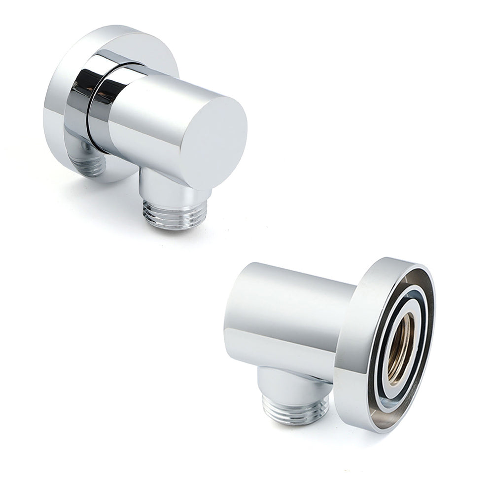 Shower Heads & Screens: Bathroom Component Brass Chrome Flexible Shower Elbow Connector Water Inlet 1/2" End