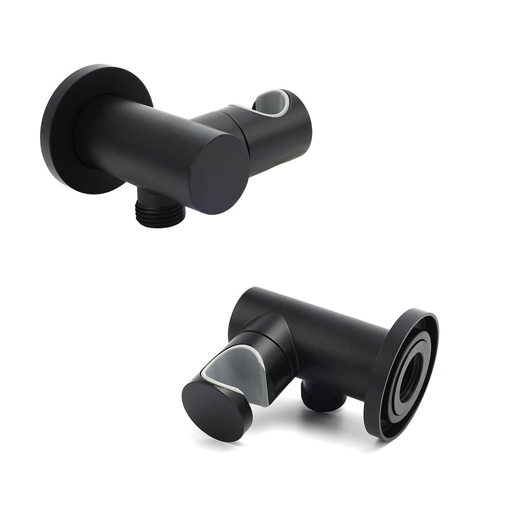 Matt Black Brass Hand Shower Bracket Swivel Holder Wall