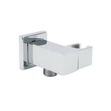 Shower Heads & Screens: Chrome Square Water Inlet Shower Rose Bracket Swivel Holder Wall Elbow Connector G1/2" Thread