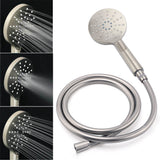 WELS Brushed Nickel Dual Shower Set Sliding Rail Arm 8" Round Head Handheld Mixer