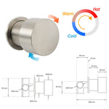 Shower Heads & Screens: Brushed Nickel 12" Large Rain Head Twin Shower Handheld Sliding Rail Arm Set With Mixer