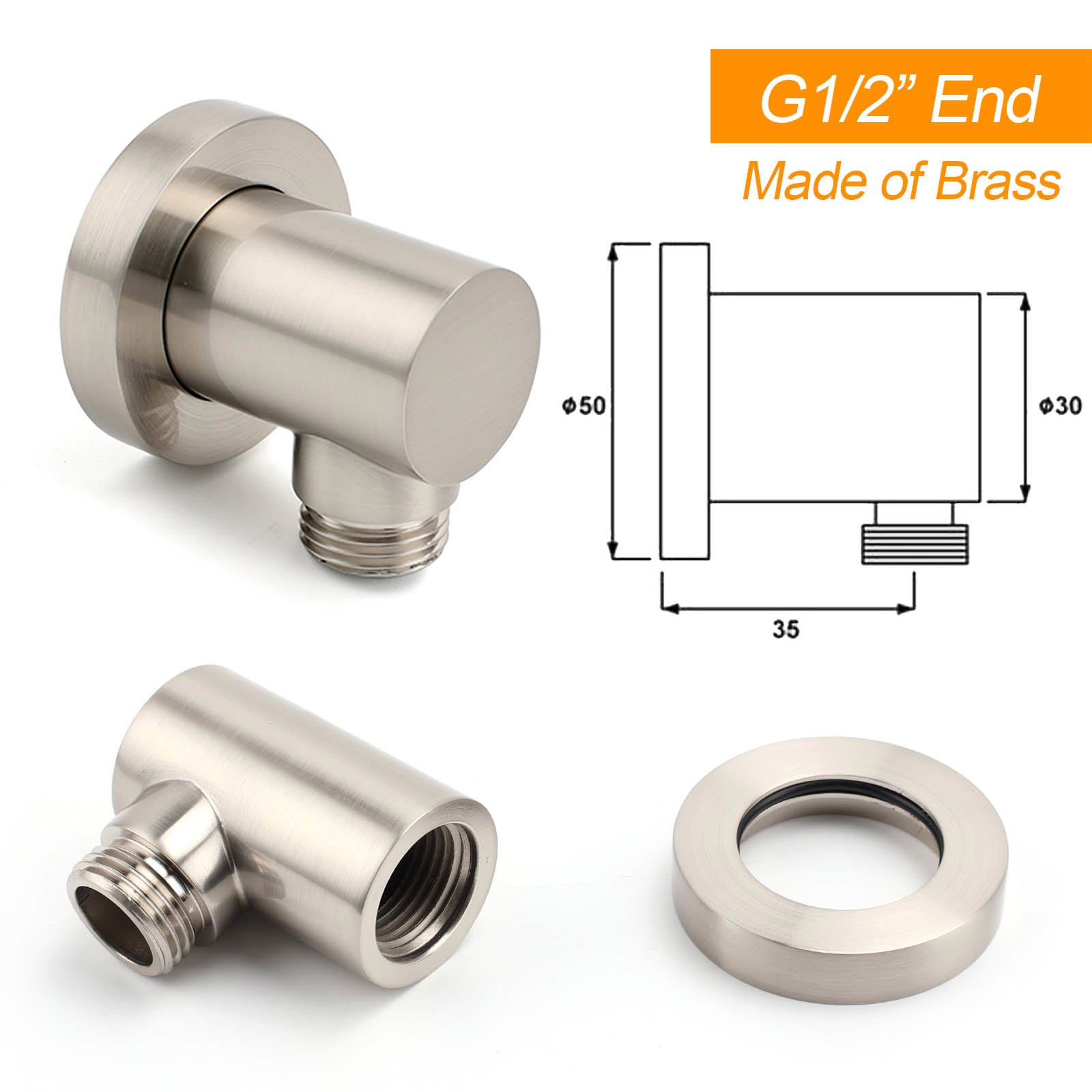 Shower Heads & Screens: Brushed Nickel 8" Thin Rain Head Twin Shower Metal Handheld Rose Sliding Rail Arm Set With Mixer