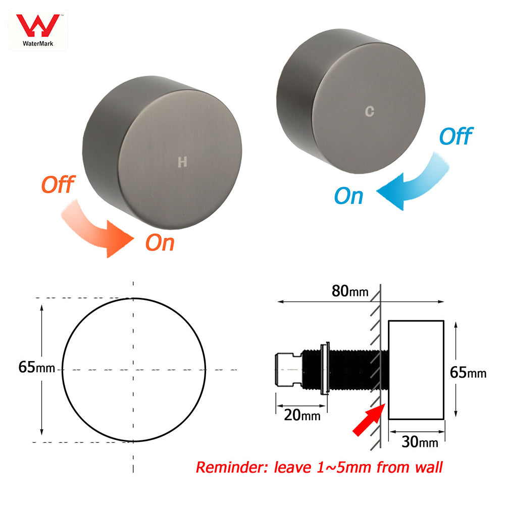 Shower Heads & Screens: WELS Gun Metal Dual Round Shower Head 10" Rain Head 3 Mode Handheld Sliding Rail Diverter Set