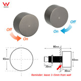 Shower Heads & Screens: WELS Gun Metal Dual Round Shower Head 10" Rain Head 3 Mode Handheld Sliding Rail Diverter Set