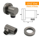 Shower Heads & Screens: WELS Gun Metal 2in1 Shower Set Square 10" Rain Head Handheld Adjustable Silde Rail Combo