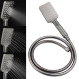Shower Heads & Screens: WELS Gun Metal 2in1 Shower Set Square 10" Rain Head Handheld Adjustable Silde Rail Combo