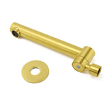 Shower Heads & Screens: Brushed Gold Round Basin Wall Mounted Faucet Outlet Swivel Bathtub Stainless Steel Spout