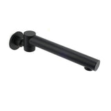 Shower Heads & Screens: Matt Black Round Basin Wall Mounted Spout Faucet Outlet 180° Swivel Tap Watermark