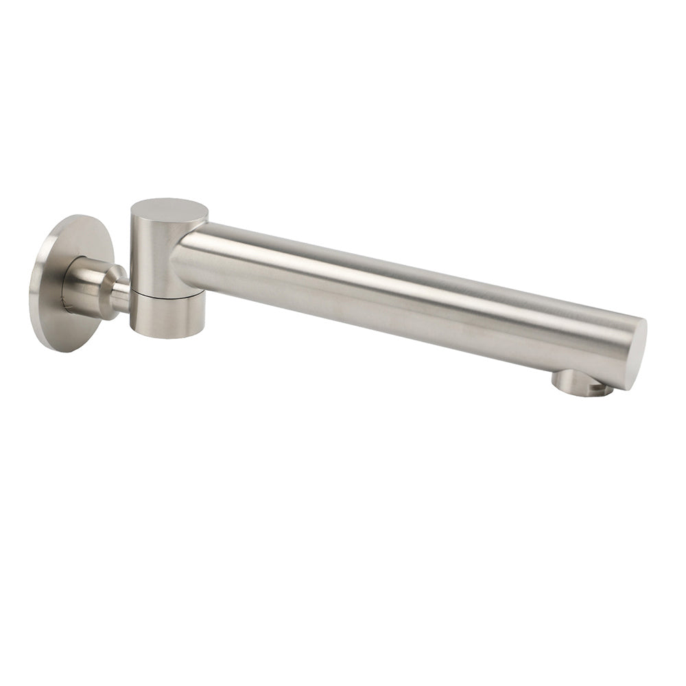 Shower Heads & Screens: Brushed Nickel Round Basin Wall Mounted Faucet Outlet 180 Swivel Vanity Bathtub Spout