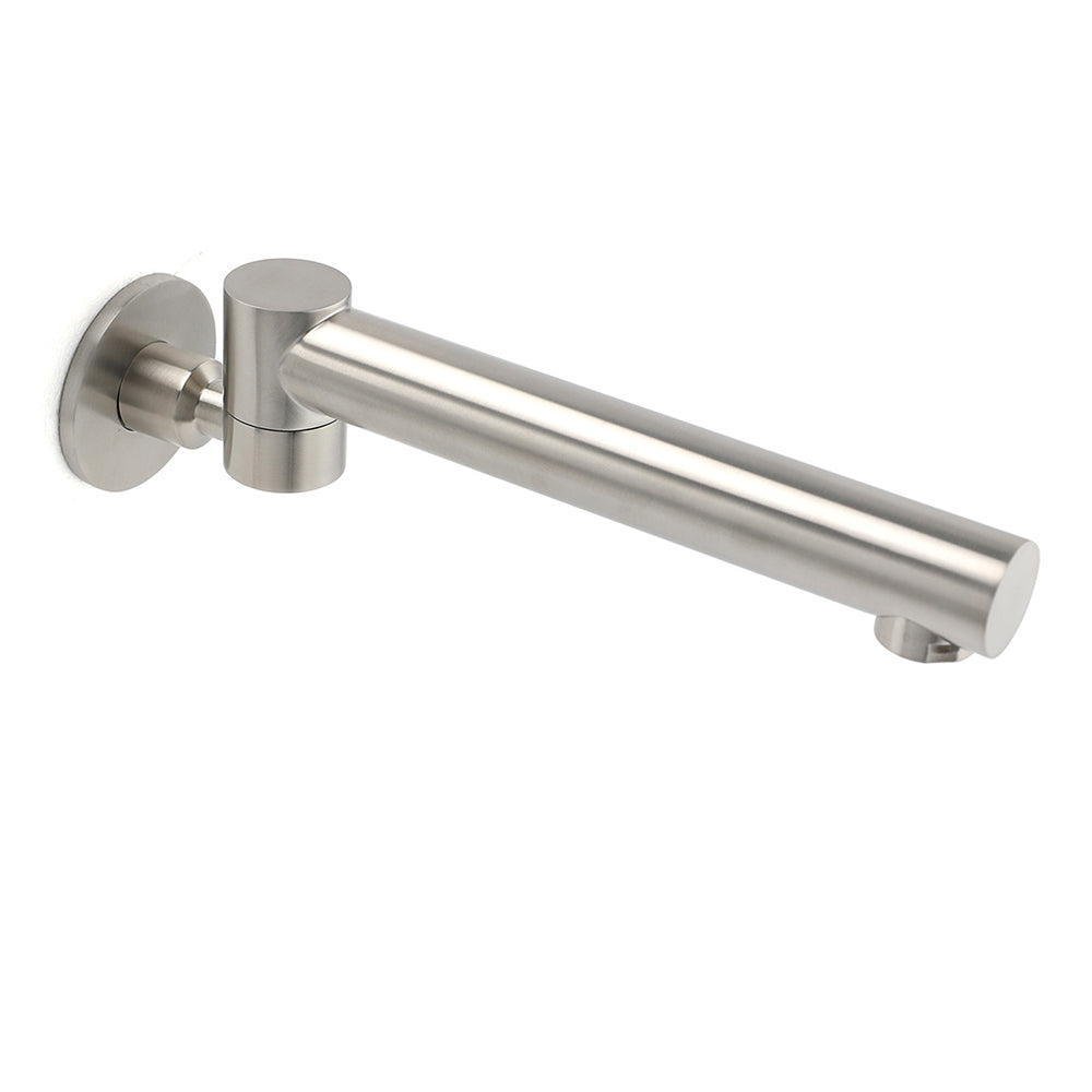 Shower Heads & Screens: Brushed Nickel Round Basin Wall Mounted Faucet Outlet 180 Swivel Vanity Bathtub Spout