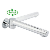 Shower Heads & Screens: Watermark Chrome Round Basin Wall Mount Faucet Outlet 180° Swivel Brass Bath Tub Spout