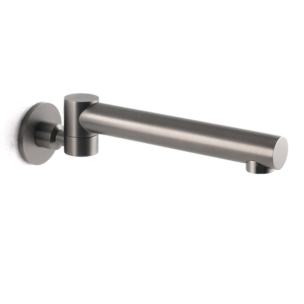 Shower Heads & Screens: Gun Metal Round Wall Mounted 180 Swivel Bathtub Faucet Water Outlet Vanity Spout