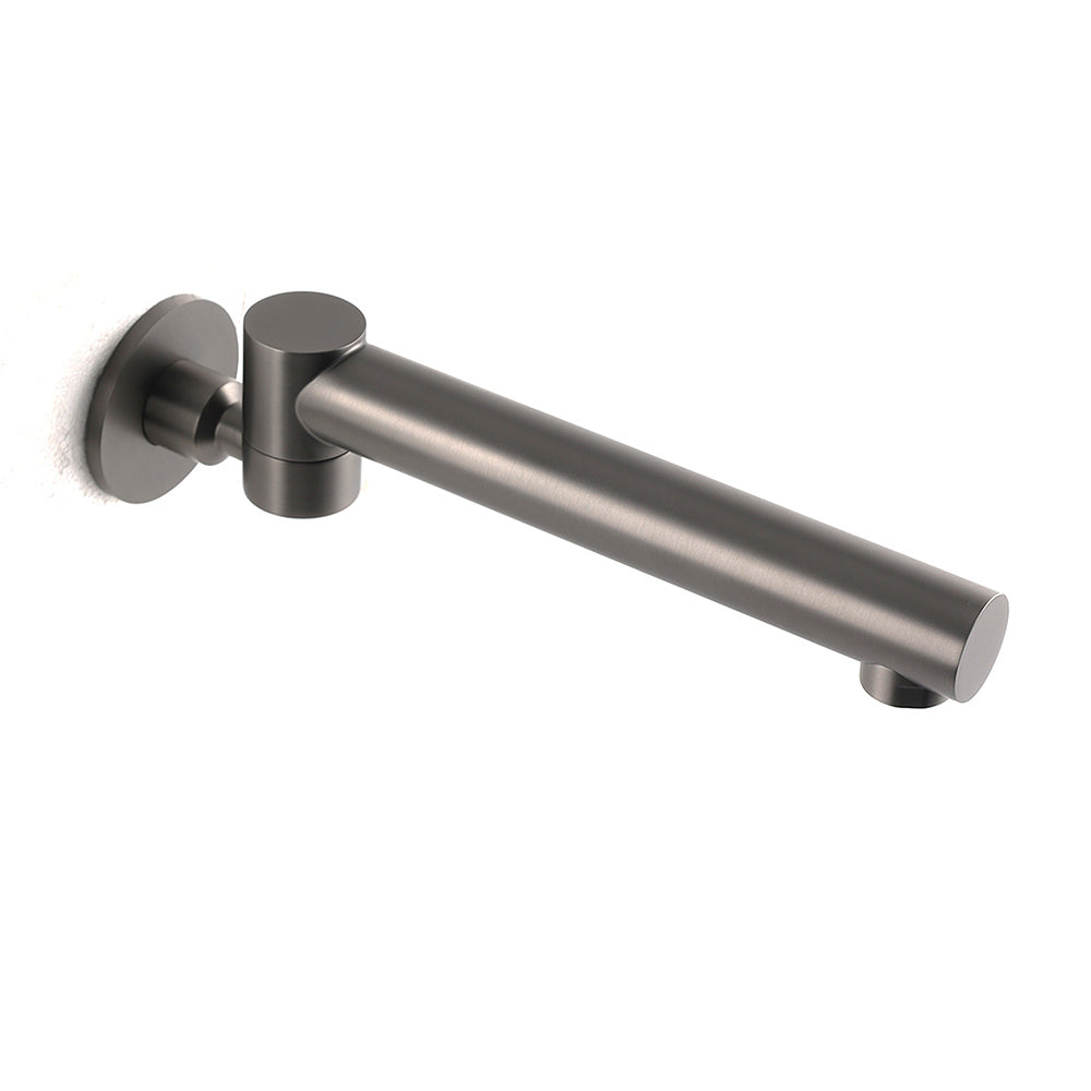 Shower Heads & Screens: Gun Metal Round Wall Mounted 180 Swivel Bathtub Faucet Water Outlet Vanity Spout