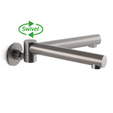 Shower Heads & Screens: Gun Metal Round Wall Mounted 180 Swivel Bathtub Faucet Water Outlet Vanity Spout