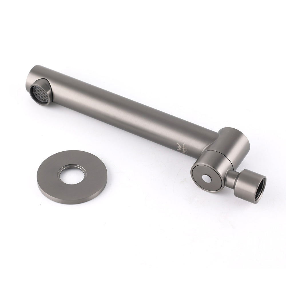 Shower Heads & Screens: Gun Metal Round Wall Mounted 180 Swivel Bathtub Faucet Water Outlet Vanity Spout