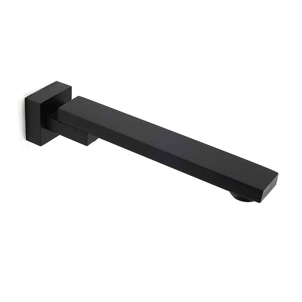 Shower Heads & Screens: Matte Black Square Bathtub Faucet 180° Swivel Water Spout Outlet Basin Watermark