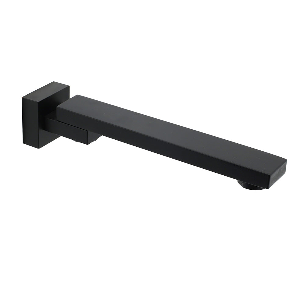 Shower Heads & Screens: Matte Black Square Bathtub Faucet 180° Swivel Water Spout Outlet Basin Watermark