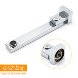 Shower Heads & Screens: Chrome Square Stainless Steel Shower Bathtub Water Spout Faucet Outlet Tap 180° Swivel Set
