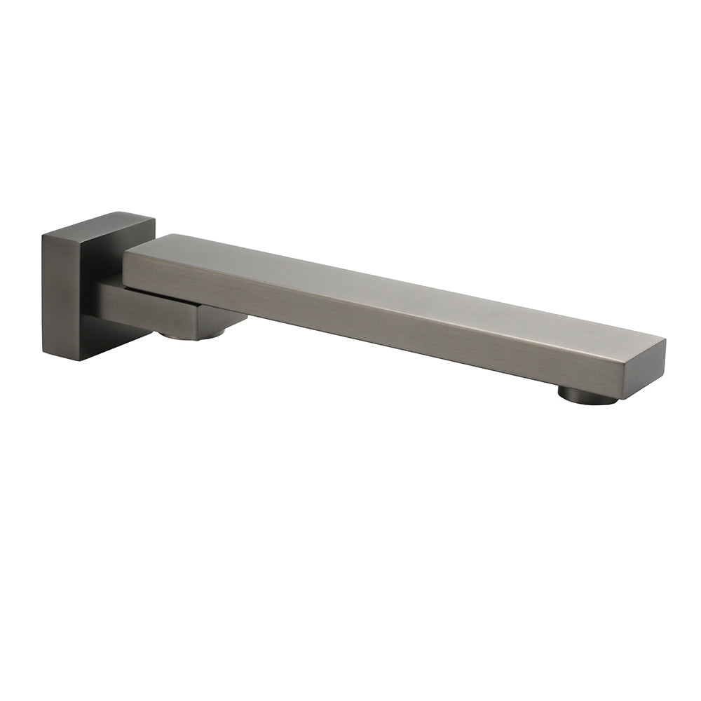Shower Heads & Screens: Gun Metal Square Stainless Steel 180 Swivel Bathtub Faucet Water Outlet Spout