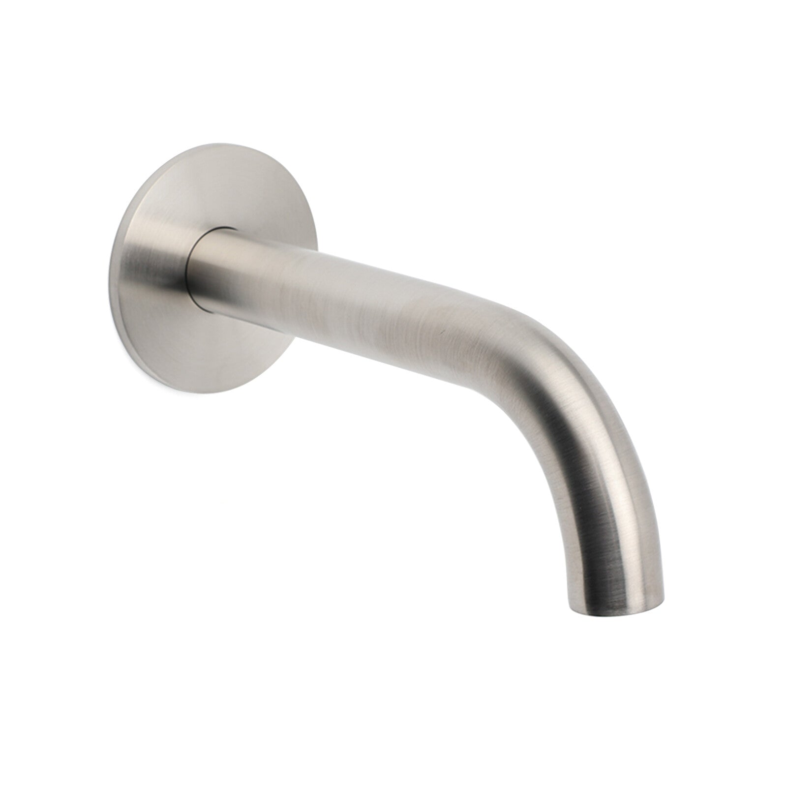 Brushed Nickel 150mm Round Curve Faucet Water Outlet Swivel Bathtub Filler Spout