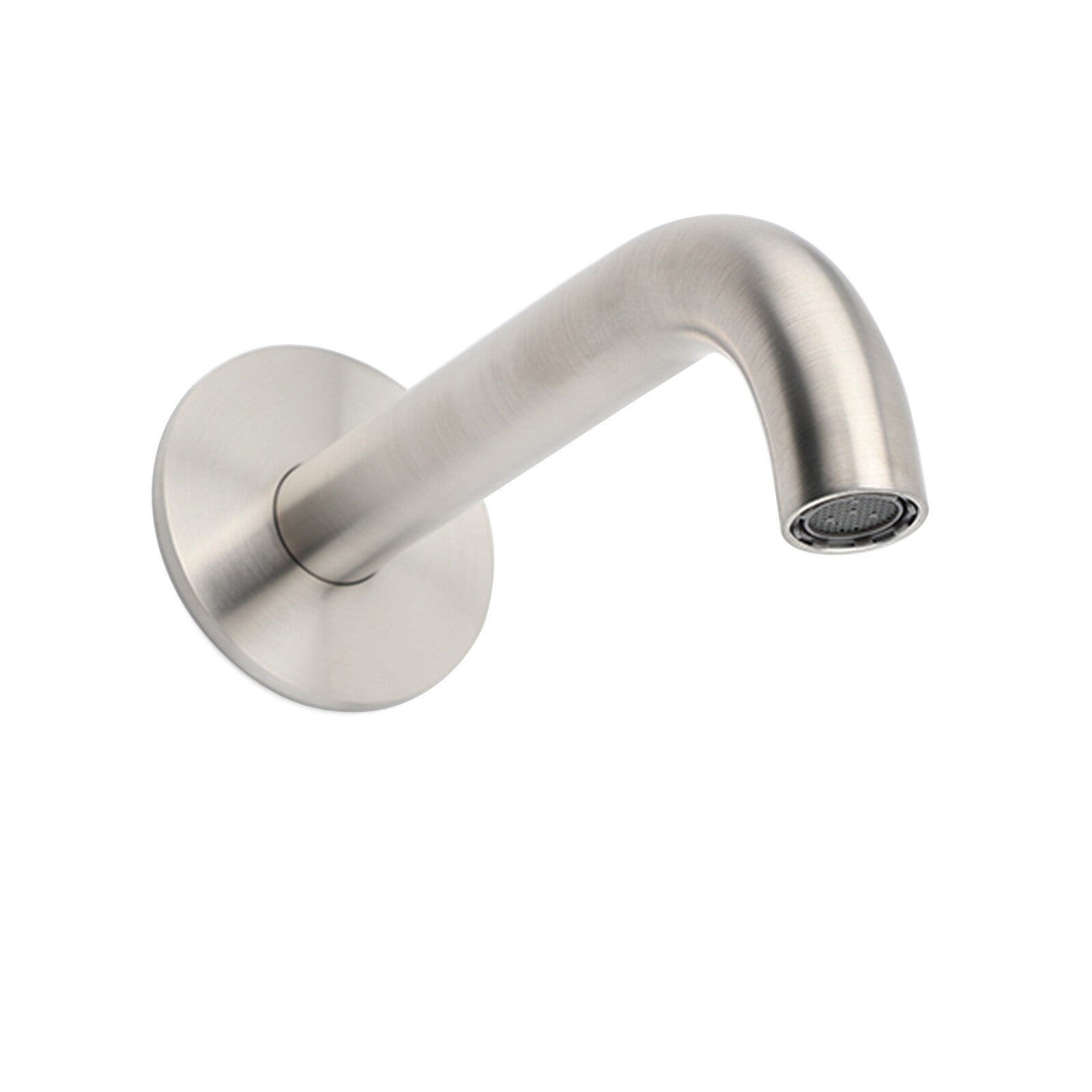 Brushed Nickel 150mm Round Curve Faucet Water Outlet Swivel Bathtub Filler Spout
