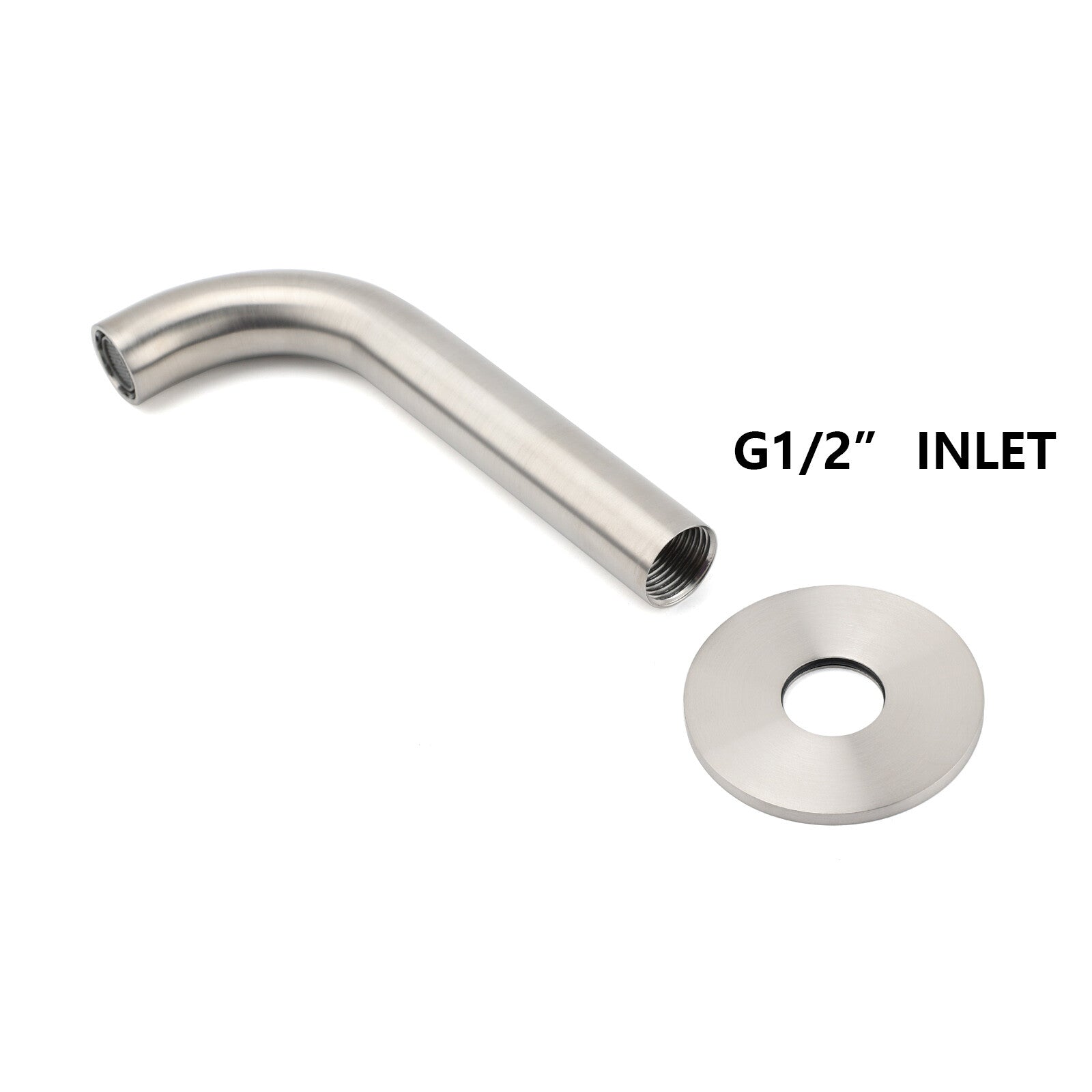 Brushed Nickel 150mm Round Curve Faucet Water Outlet Swivel Bathtub Filler Spout