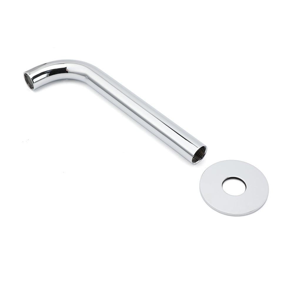 Shower Heads & Screens: Polisehd Chrome Round 200mm Length Faucet Outlet Bath Tub Water Filler Spout Kit