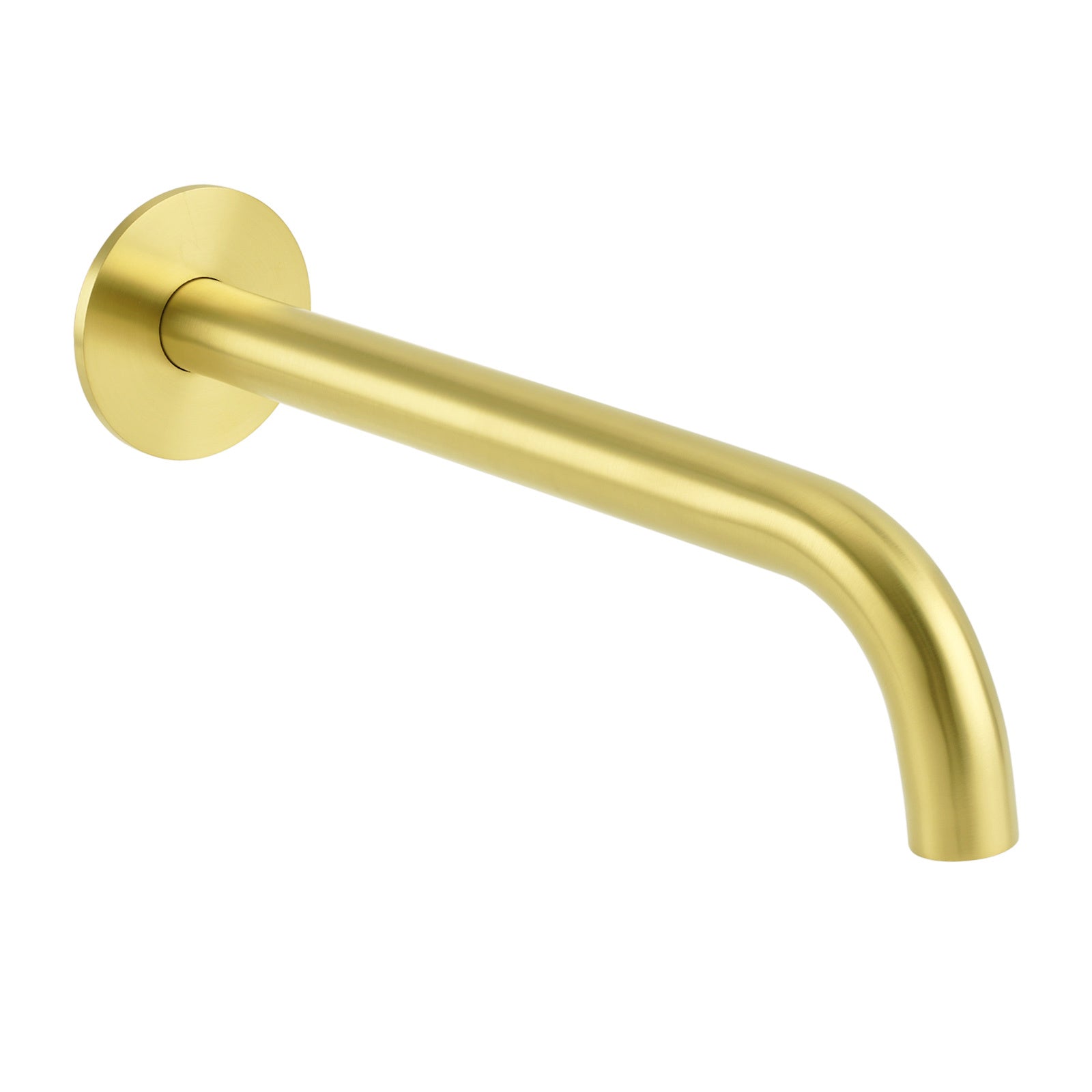 Brushed Gold Round 250mm Spout For Bathroom Tub Wall Mounted Water Filler Outlet