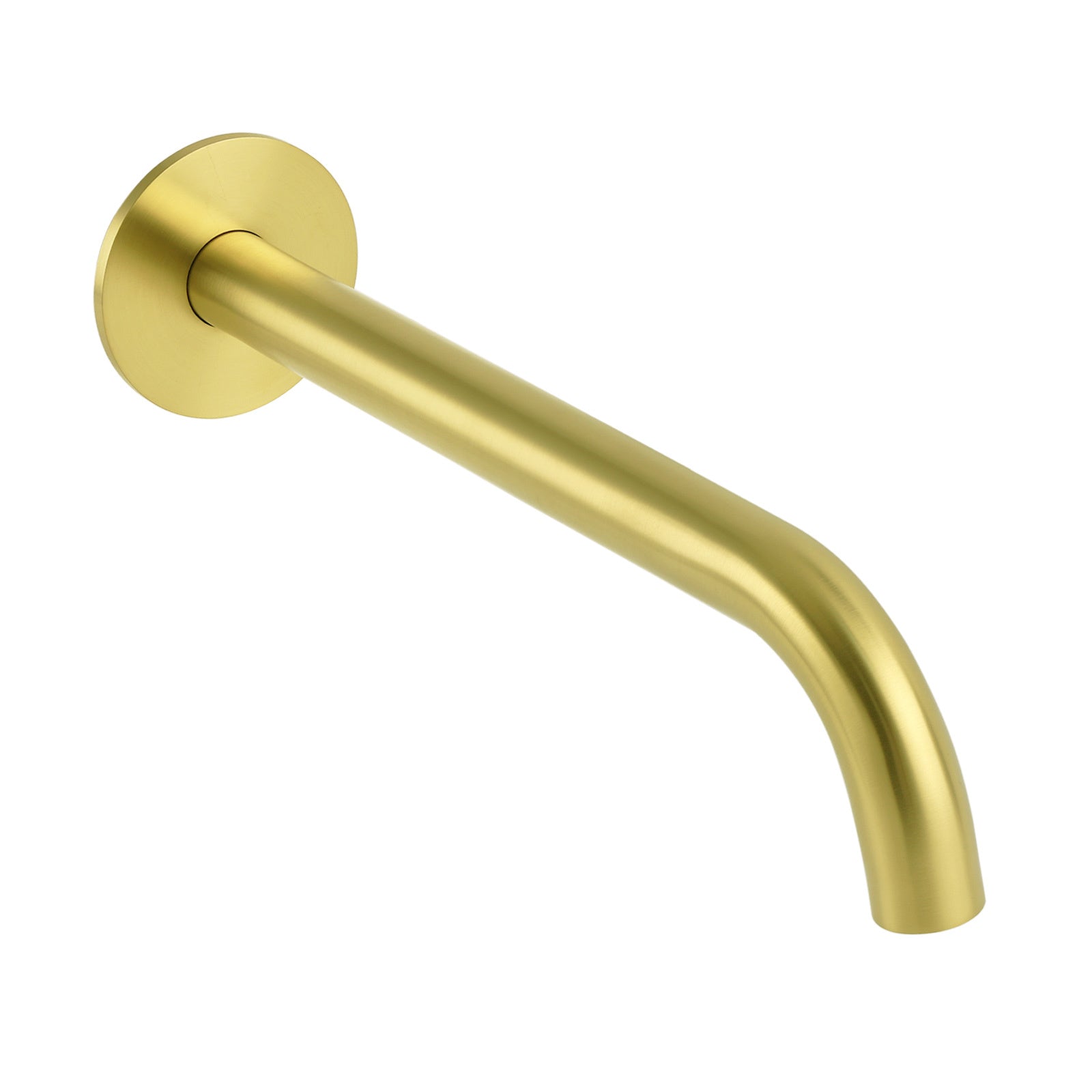 Brushed Gold Round 250mm Spout For Bathroom Tub Wall Mounted Water Filler Outlet