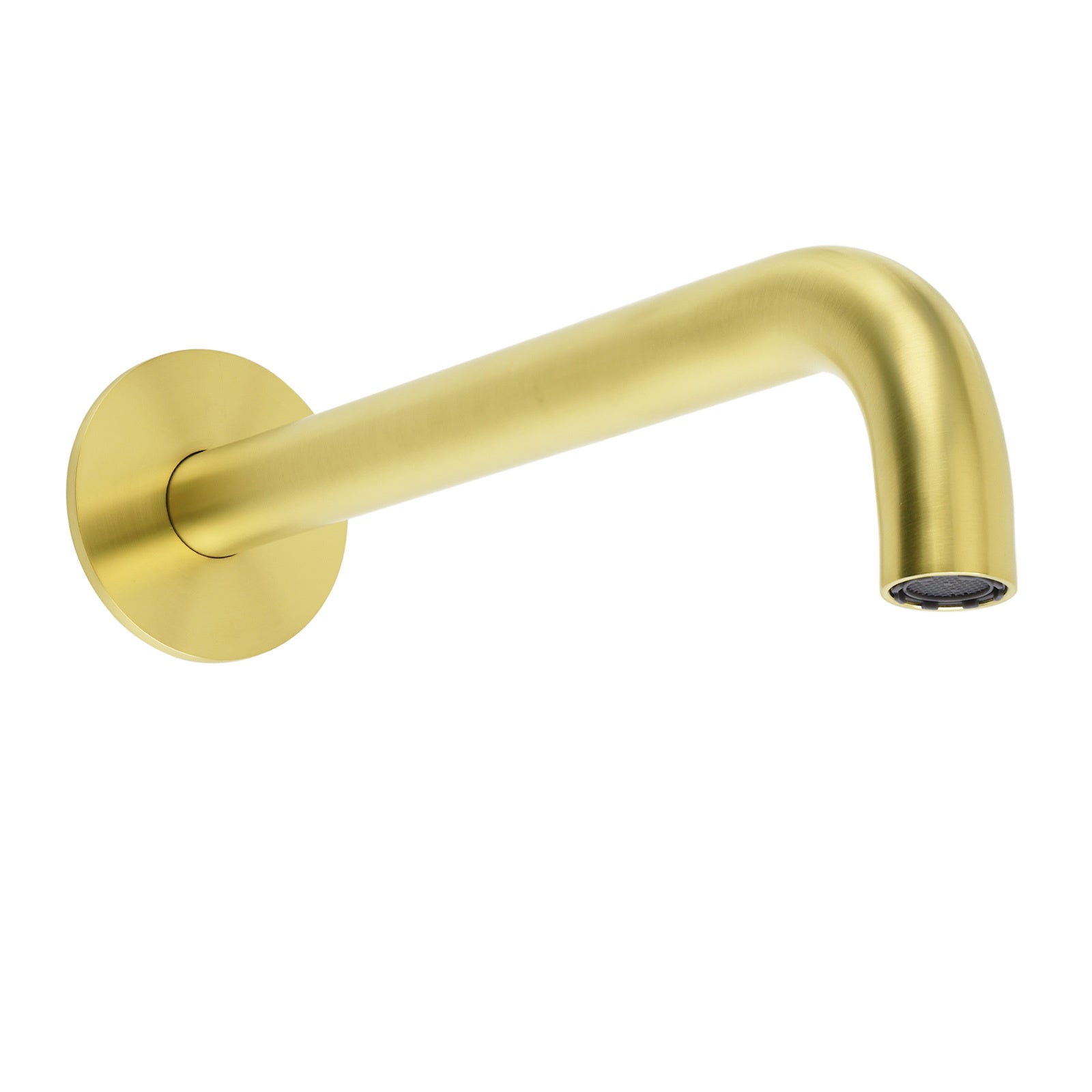 Brushed Gold Round 250mm Spout For Bathroom Tub Wall Mounted Water Filler Outlet