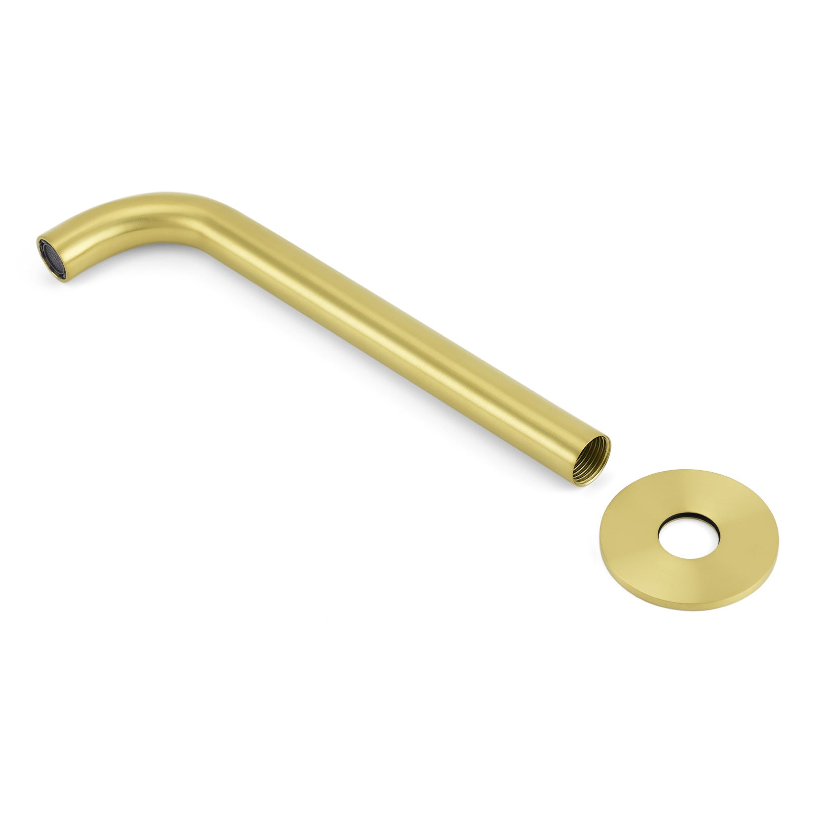 Brushed Gold Round 250mm Spout For Bathroom Tub Wall Mounted Water Filler Outlet