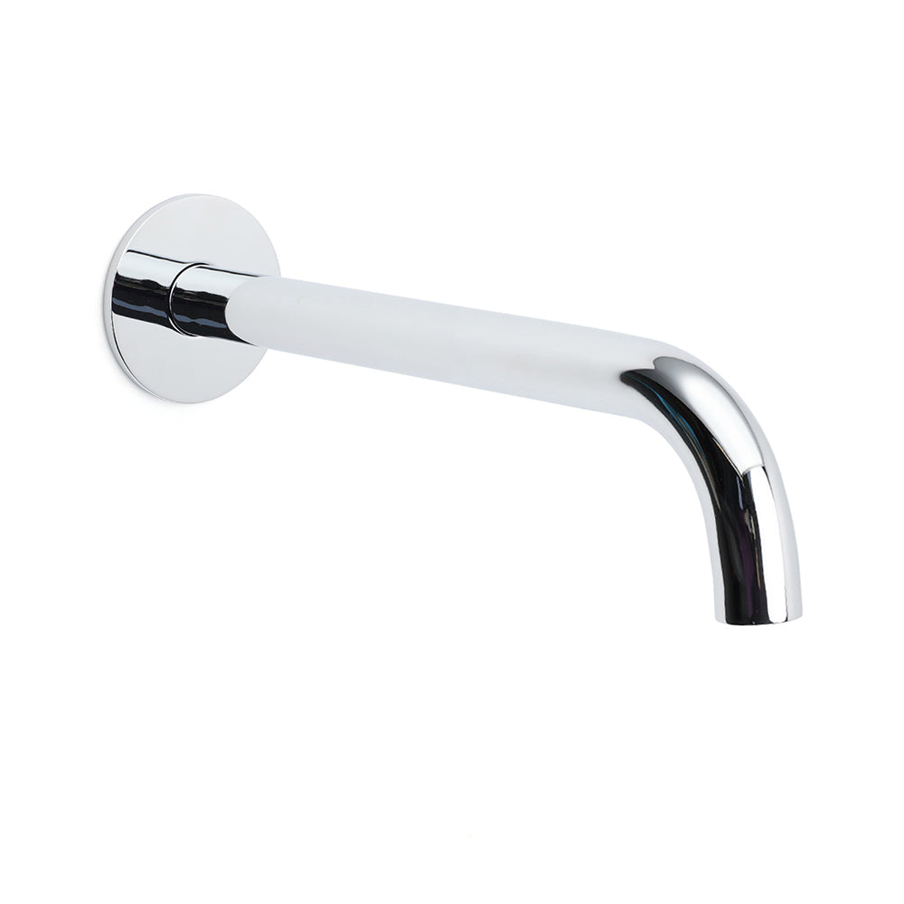 Shower Heads & Screens: Polisehd Chrome Round 250mm Long Water Filler Spout Bath Tub Wall Mounted Outlet