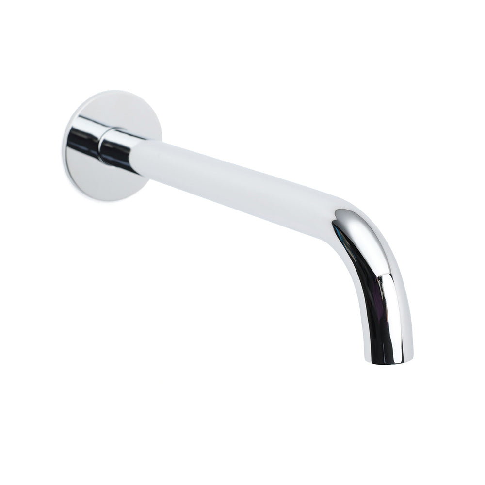 Shower Heads & Screens: Polisehd Chrome Round 250mm Long Water Filler Spout Bath Tub Wall Mounted Outlet