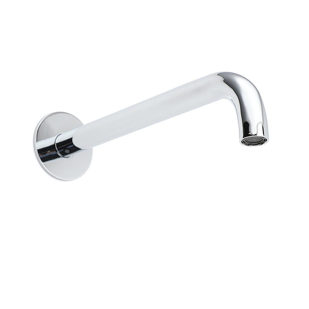 Shower Heads & Screens: Polisehd Chrome Round 250mm Long Water Filler Spout Bath Tub Wall Mounted Outlet