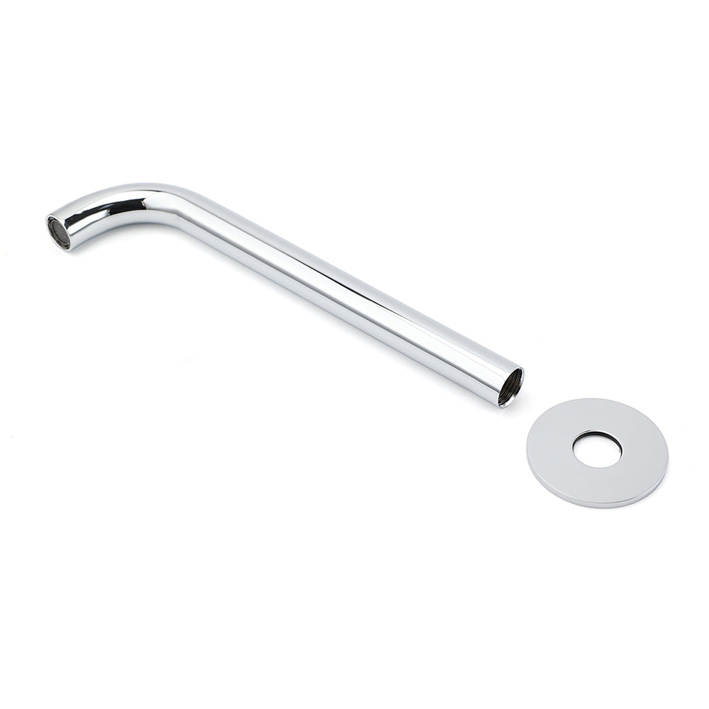 Shower Heads & Screens: Polisehd Chrome Round 250mm Long Water Filler Spout Bath Tub Wall Mounted Outlet