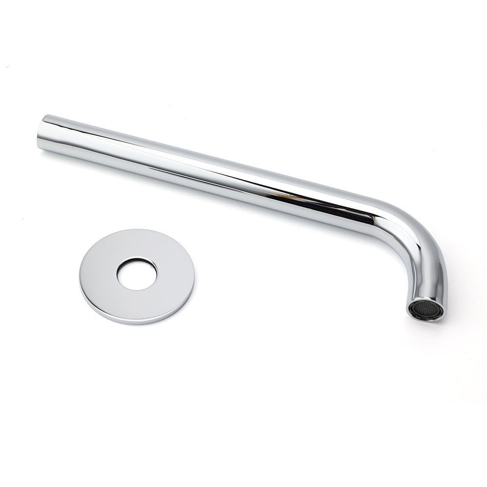 Shower Heads & Screens: Polisehd Chrome Round 250mm Long Water Filler Spout Bath Tub Wall Mounted Outlet