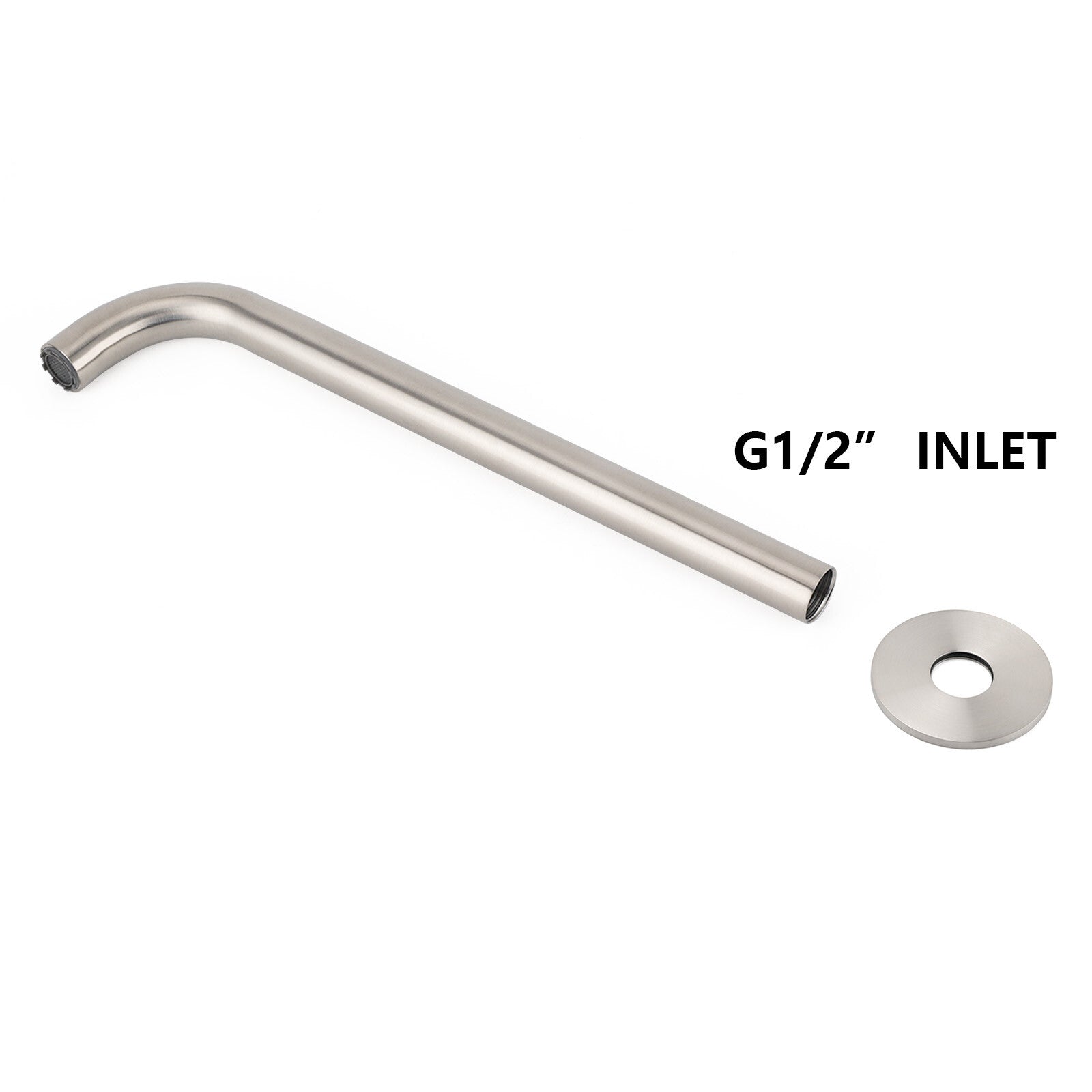 Brushed Nickel 300mm Extra Long Wall Mounted Extention Bathtub Filler Spout Set