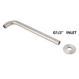 Brushed Nickel 300mm Extra Long Wall Mounted Extention Bathtub Filler Spout Set