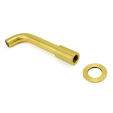 Shower Heads & Screens: Brushed Gold Round Swivel Bathtub Spout Basin Faucet Bubble Water Outlet Curve