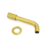 Shower Heads & Screens: Brushed Gold Round Swivel Bathtub Spout Basin Faucet Bubble Water Outlet Curve