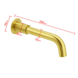 Shower Heads & Screens: Brushed Gold Round Swivel Bathtub Spout Basin Faucet Bubble Water Outlet Curve