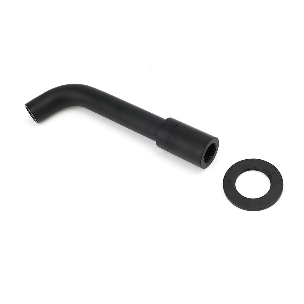 Matt Black Round Wall Mount Basin Faucet Bubble Water Outlet