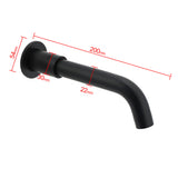 Shower Heads & Screens: Matt Black Round Wall Mount Basin Faucet Bubble Water Outlet Bath Tub Spout Set
