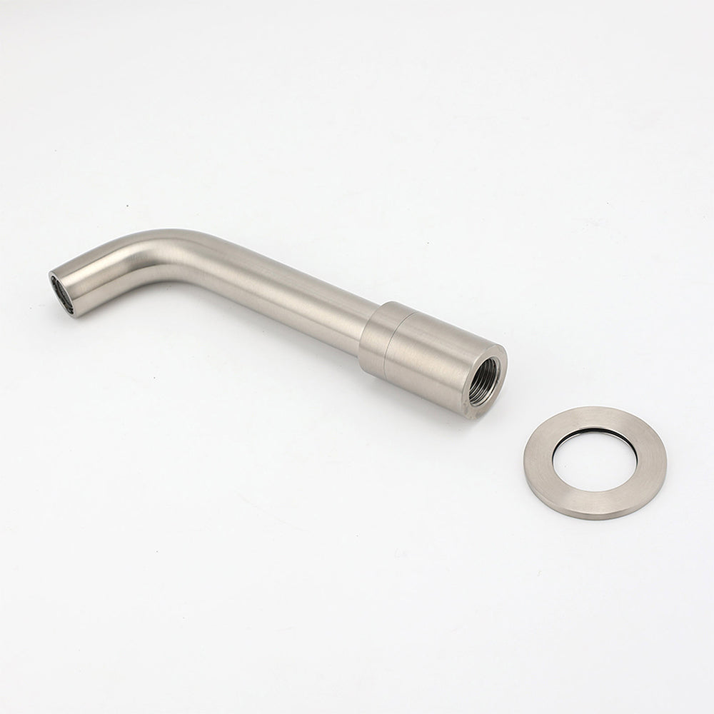 Shower Heads & Screens: Brushed Nickel Silver Round Swivel Basin Faucet Bubble Water Outlet Bath Tub Spout