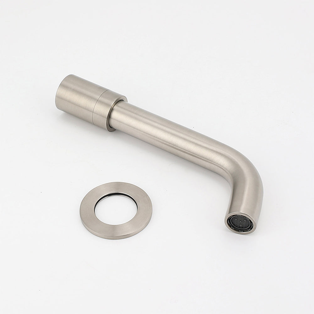 Shower Heads & Screens: Brushed Nickel Silver Round Swivel Basin Faucet Bubble Water Outlet Bath Tub Spout
