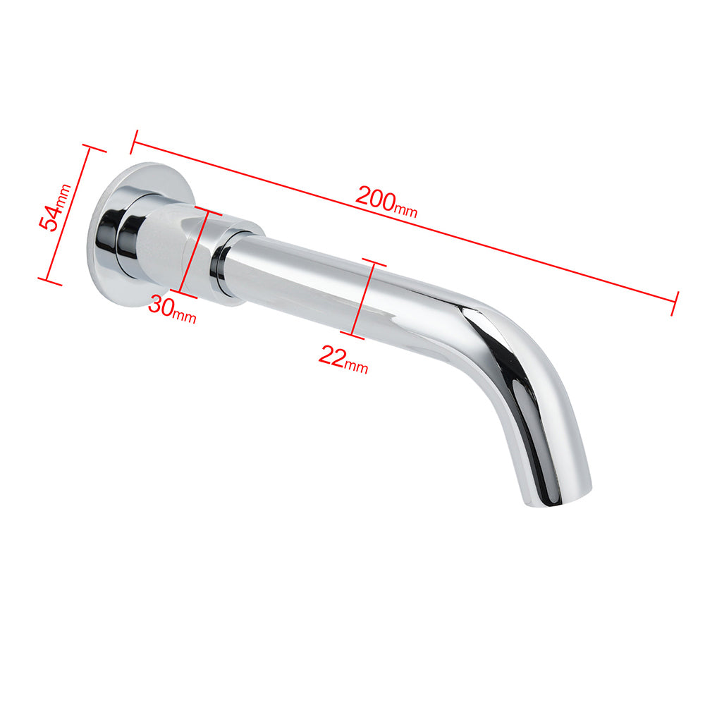 Round Chrome Curve Swivel Basin Faucet Bubble Water Outlet Swivel Bathtub Spout