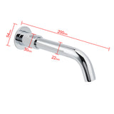 Round Chrome Curve Swivel Basin Faucet Bubble Water Outlet Swivel Bathtub Spout