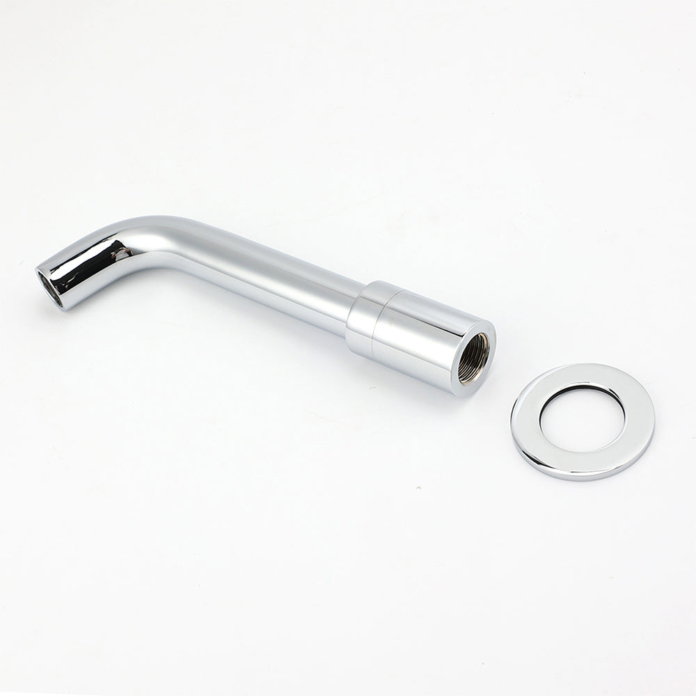 Round Chrome Curve Swivel Basin Faucet Bubble Water Outlet Swivel Bathtub Spout